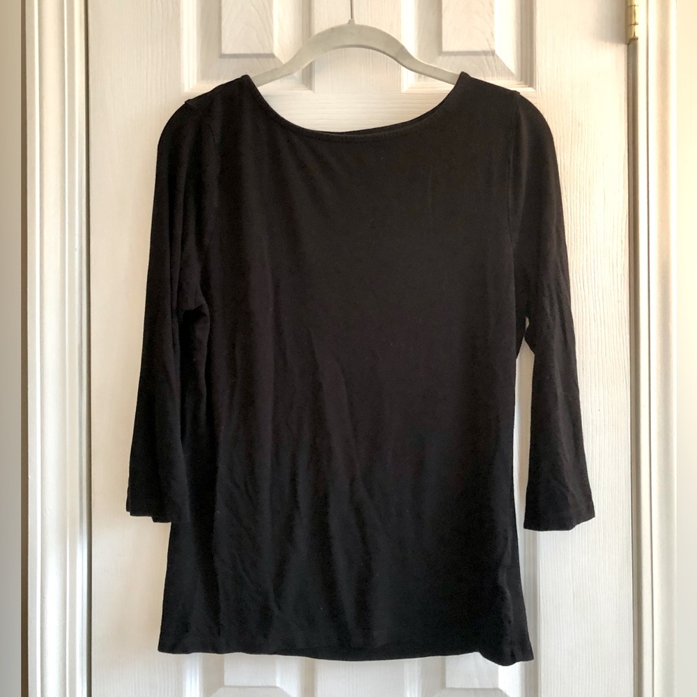 Black 3/4 Length Sleeve Shirt